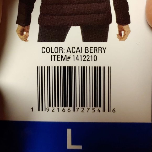 32 Degrees Heat Hooded Puffer Jacket Acai Berry NWT - Picture 7 of 7